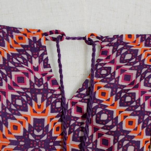 One World Boho Peasant Blouse With Tassels Size XL Live and Let Live - Picture 8 of 12